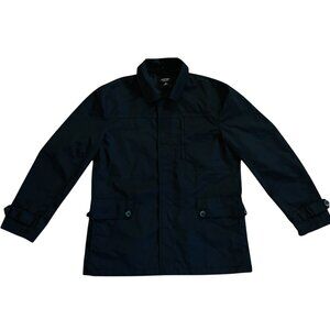Nordstrom Men's Shop Black Field Utility Jacket Snap Front Medium